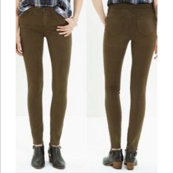 Madewell Olive Army Green Cropped Skinny Ankle - Picture 12 of 15